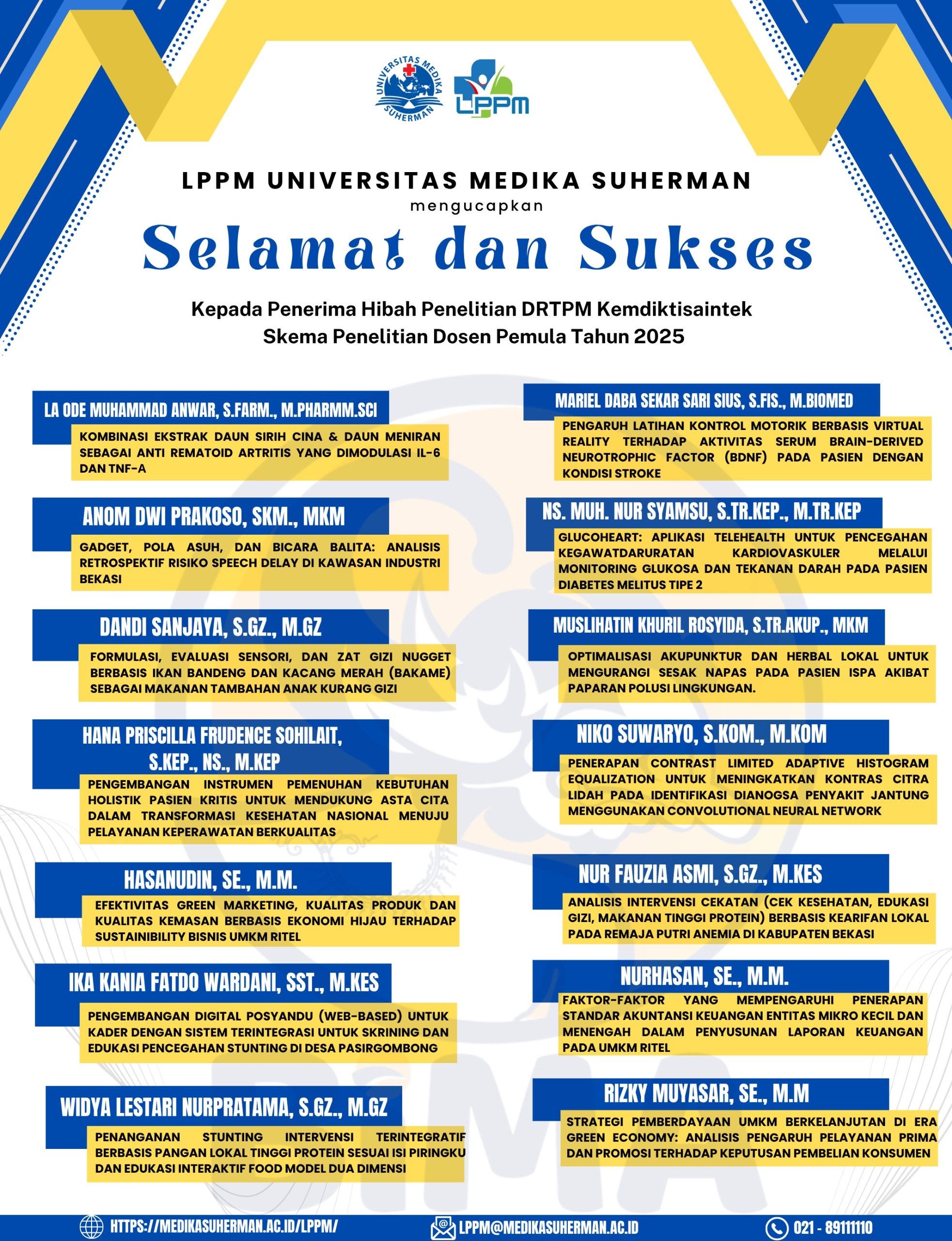 01. Dosen UMEDS Penerima Hibah PDP 2025