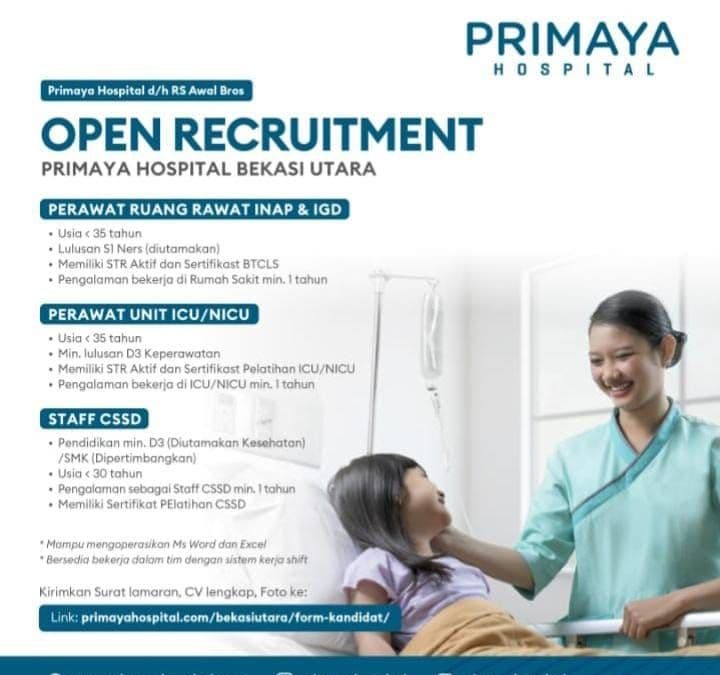 Lowongan Kerja Primaya Hospital Bekasi Utara