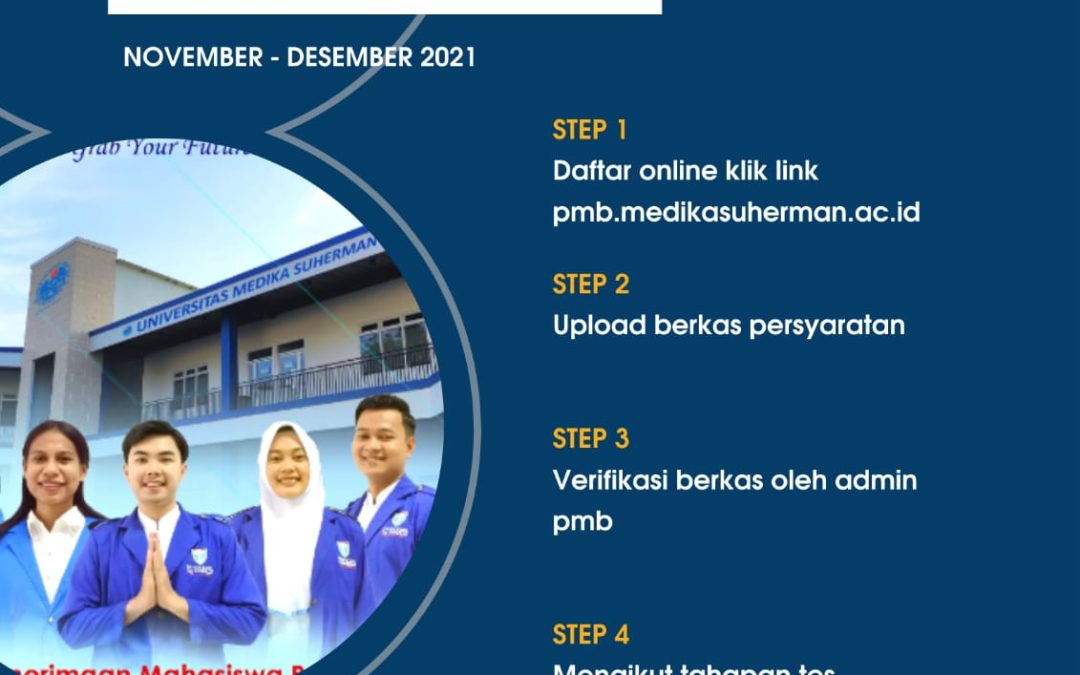 Pendaftaran mahasiswa baru Universitas Medika Suherman 2022/2023 telah dibuka!