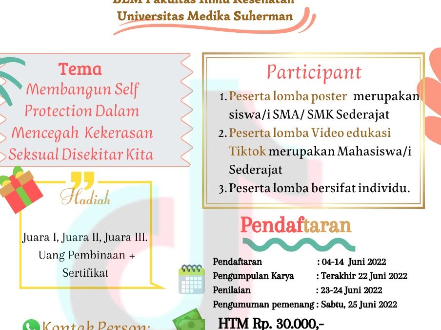 LOMBA POSTER & VIDEO EDUKASI “MEMBANGUN SELF PROTECTION DALAM MENCEGAH KEKERASAN SEKSUAL DISEKITAR KITA”