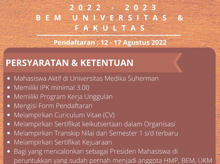 Pendaftaran Pemilu Mahasiswa