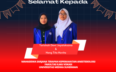 SELAMAT DAN SUKSES kepada Tarishah Dewi Jayalaksana dan Neng Tita Novita lolos verifikasi administrasi mewakili Universitas Medika Suherman dalam KDMI Tingkat Wilayah II (Jawa Barat, Banten dan Jakarta)