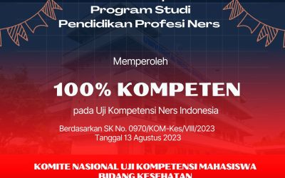 Kelulusan 100% Mahasiswa Program Studi Pendidikan Profesi Ners pada Uji Kompetensi Ners Indonesia