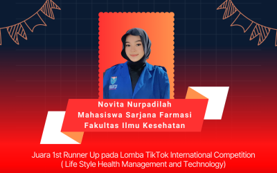 Novita Nurpadilah, 1st Runner Up Tiktok International Competition (Life Style Health Management and Technology) spesial Dies Natalis Universitas Medika Suherman