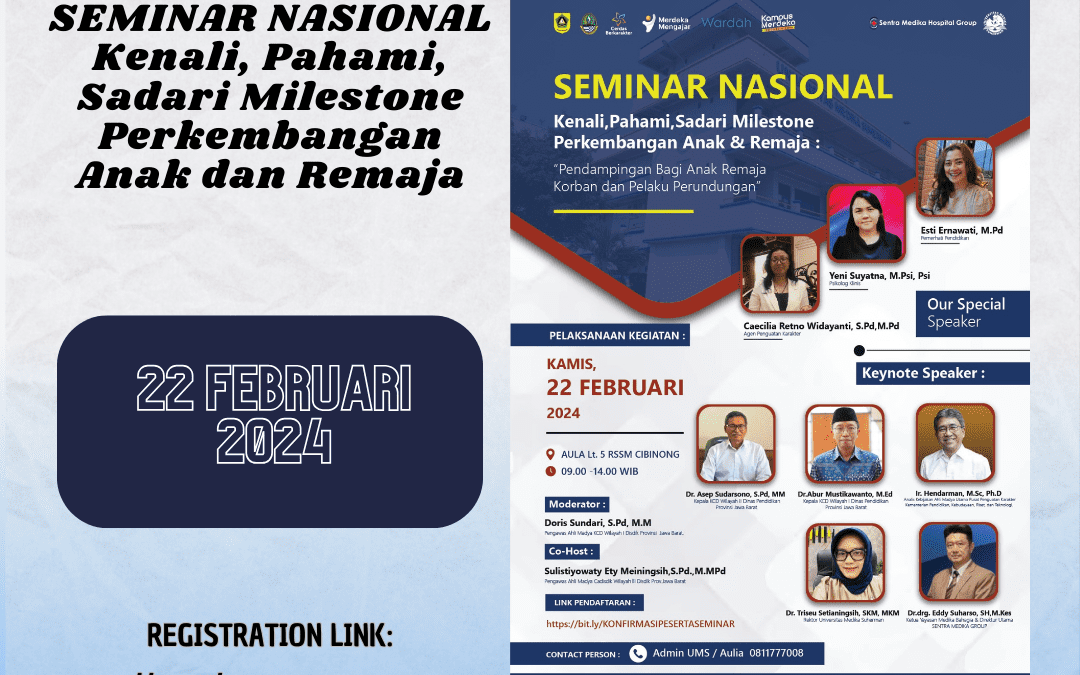 Yuk Ikuti Seminar Kenali, Pahami, Sadari Perkembangan Milestone Anak Remaja di AULA Lt 5 RS Sentra Medika Cibinong