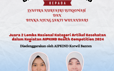 Dua Mahasiswa Prodi Kebidanan Memperoleh Juara 2 Lomba Nasional Kategori Artikel Kesehatan