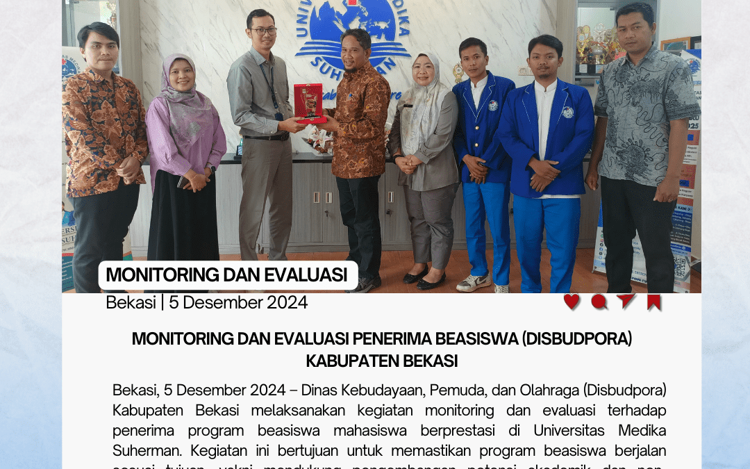 Monitoring dan Evaluasi Penerima Beasiswa (Disbudpora) Kabupaten Bekasi