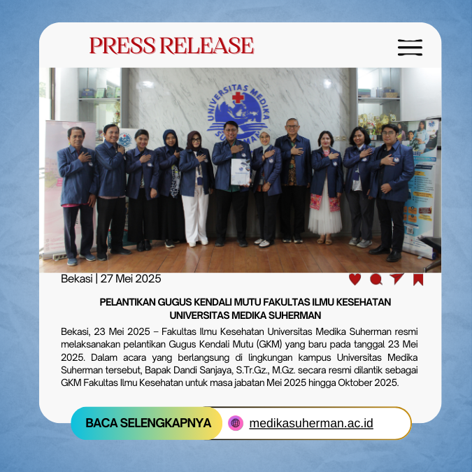 Pelantikan Gugus Kendali Mutu Fakultas Ilmu Kesehatan Universitas Medika Suherman