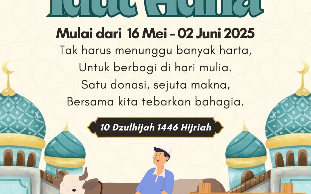 UKM KEROHANIAN ISLAM UNIVERSITAS MEDIKA SUHERMAN OPEN DONASI IDUL ADHA 1446 H