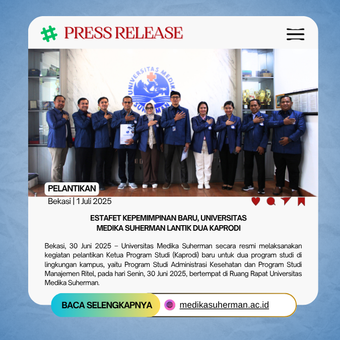 Estafet Kepemimpinan Baru, Universitas Medika Suherman Lantik Dua Kaprodi