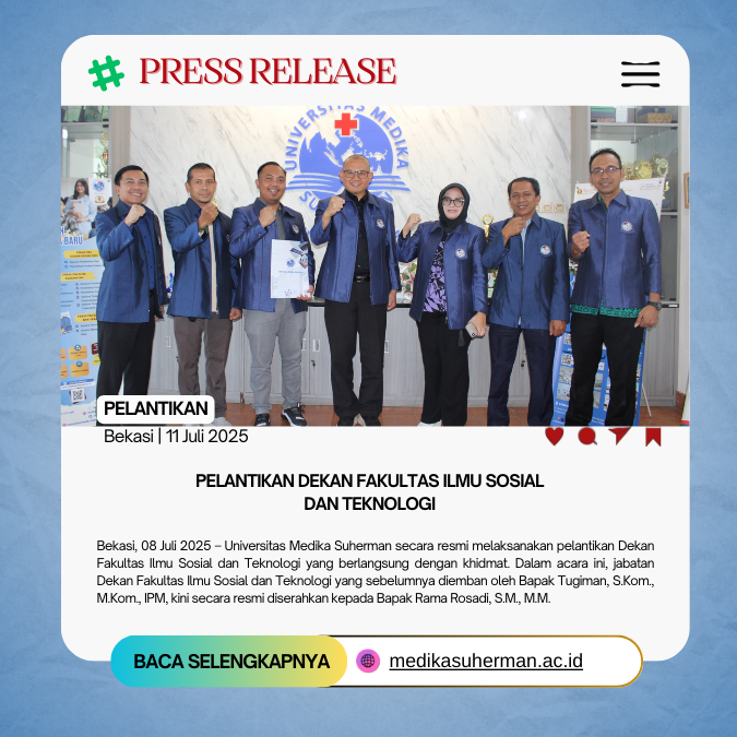 Pelantikan Dekan Fakultas Ilmu Sosial dan Teknologi Universitas Medika Suherman 2025
