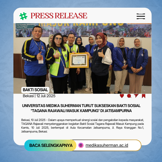 Universitas Medika Suherman Turut Sukseskan Bakti Sosial “TAGANA Rajawali Masuk Kampung” di Jatisampurna