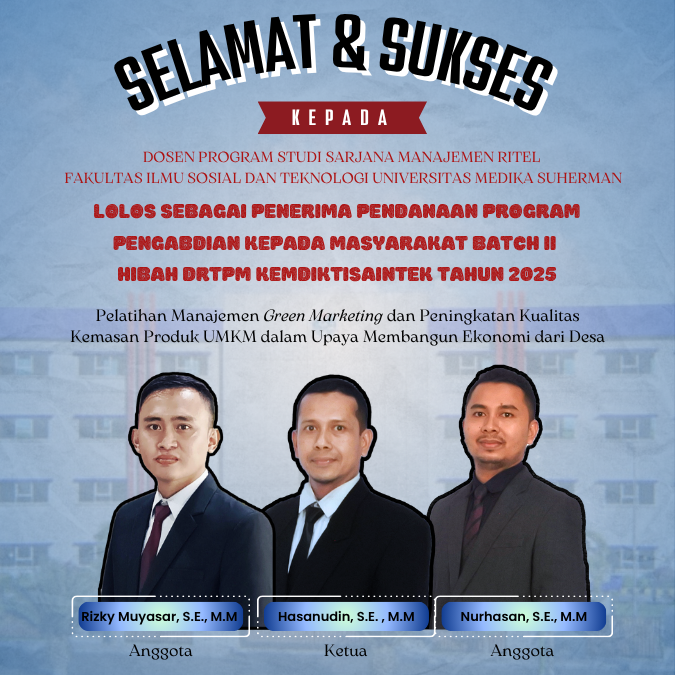Dosen Manajemen Ritel Lolos Hibah Pendanaan Program Pengabdian kepada Masyarakat Batch II Hibah DRTPM Kemdiktisaintek Tahun 2025