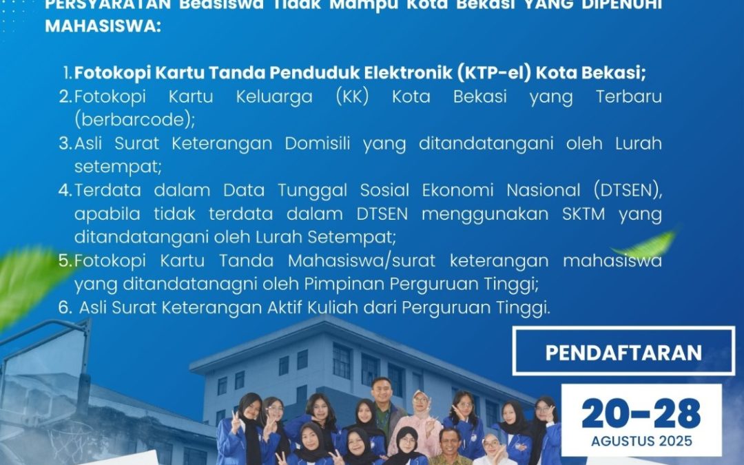 Program Beasiswa KOTA BEKASI 2025 – (Universitas Medika Suherman)