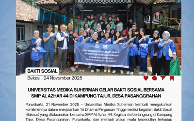Universitas Medika Suherman Gelar Bakti Sosial Bersama SMP Al Azhar 44 di Kampung Tajur, Desa Pasanggrahan