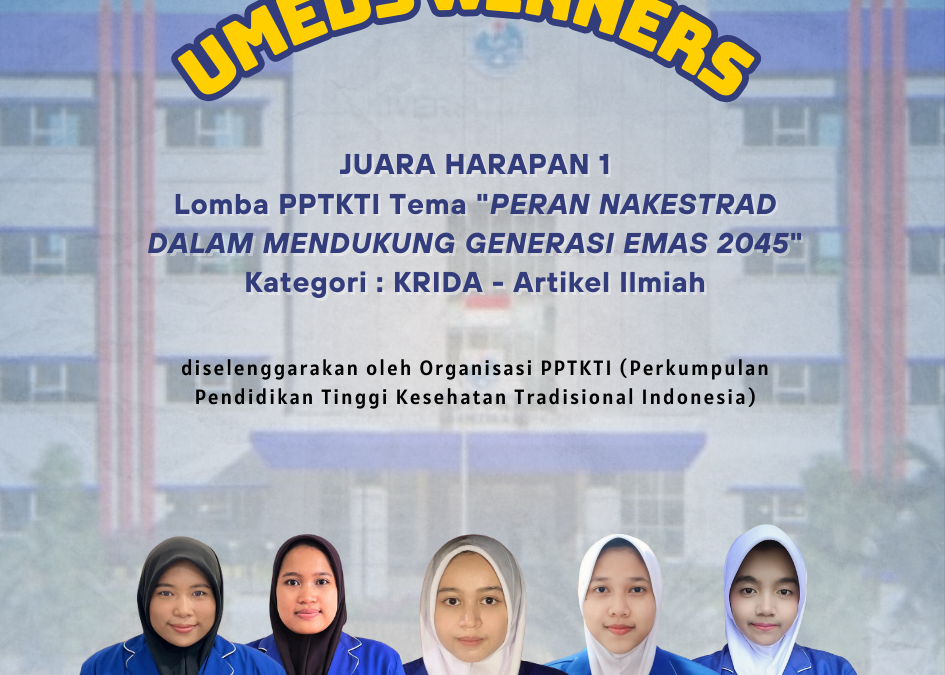 Spotlight on UMEDS Winners! Mahasiswa Sarjana Farmasi Raih Juara Harapan 1 Lomba PPTKTI Kategori : KRIDA – Artikel Ilmiah
