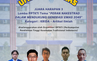 Spotlight on UMEDS Winners! Mahasiswa Sarjana Terapan Pengobatan Tradisional Tiongkok Raih Juara Harapan 3 Lomba PPTKTI Kategori : KRIDA – Artikel Ilmiah