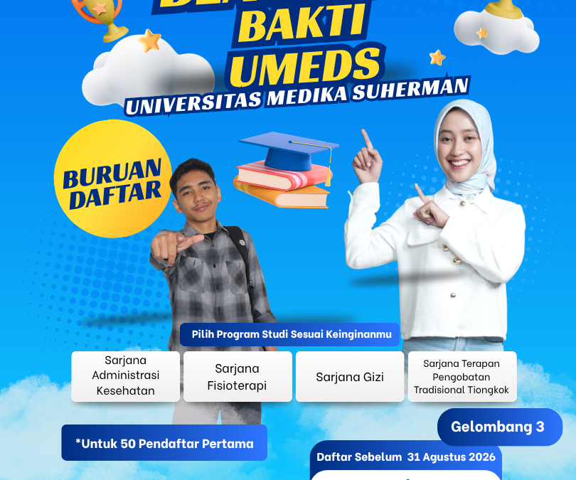 Beasiswa Bakti UMEDS (Universitas Medika Suherman) TA 2026-2027